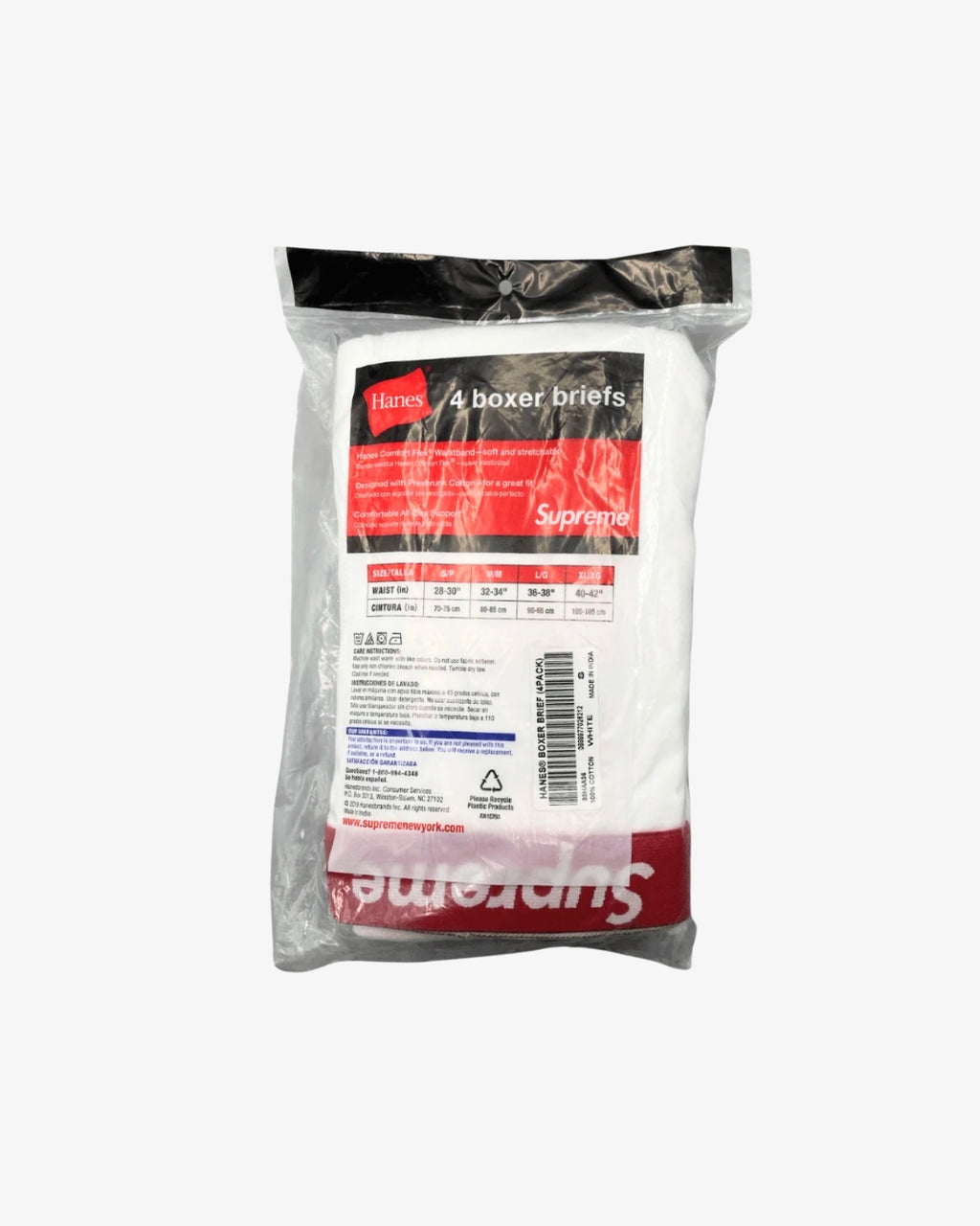 Supreme x Hanes White Boxers (Set of 4)