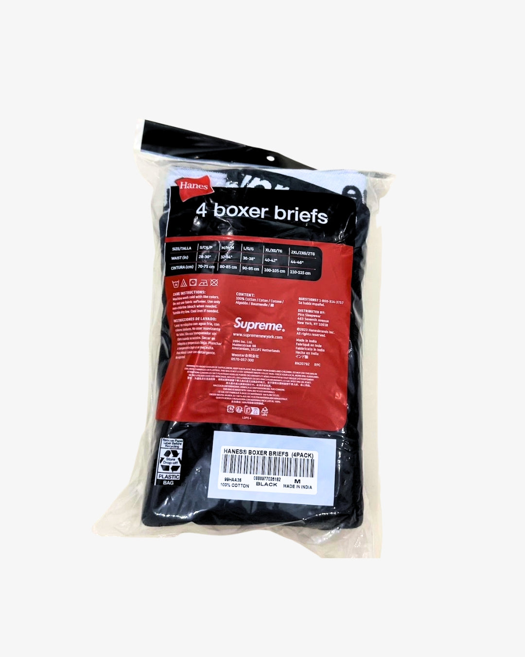 Supreme x Hanes Boxer Briefs (4 pack) black