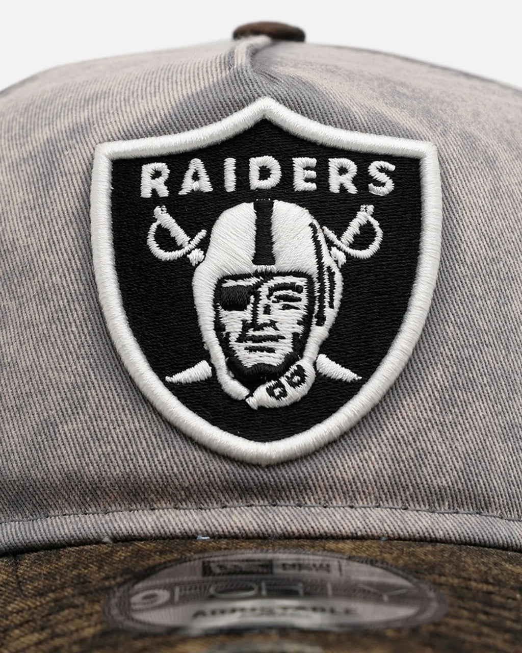 New Era Las Vegas Raiders 'Washed Storm Gray' 9FORTY A-Frame Snapback Gray