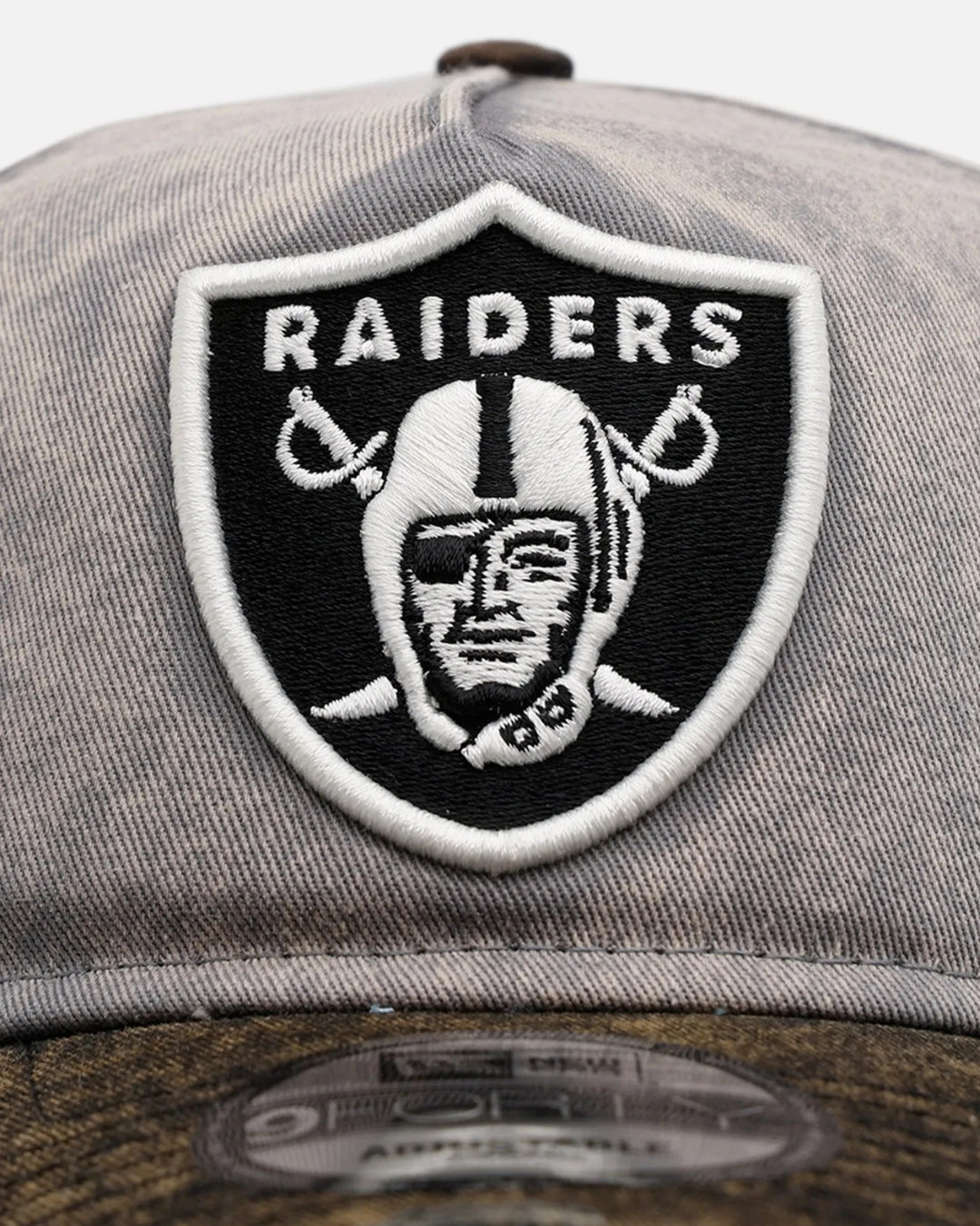 New Era Las Vegas Raiders 'Washed Storm Gray' 9FORTY A-Frame Snapback Gray