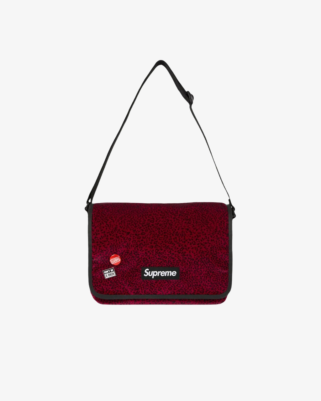 Supreme Velvet Small Messenger Bag (SS25) - Red Leopard