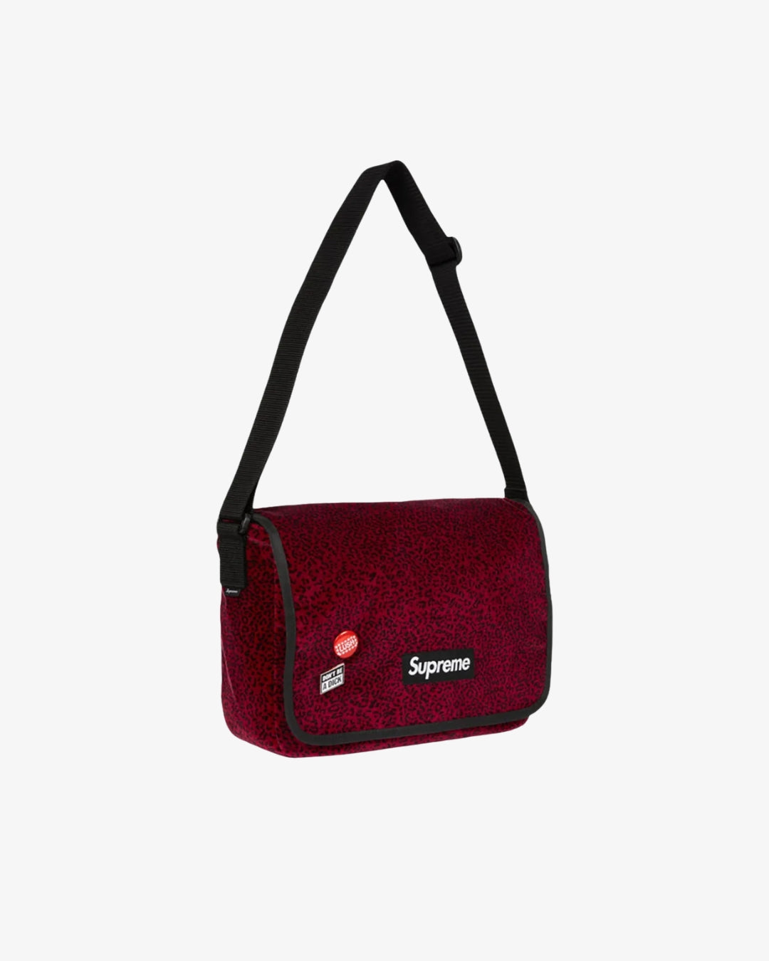 Supreme Velvet Small Messenger Bag (SS25) - Red Leopard