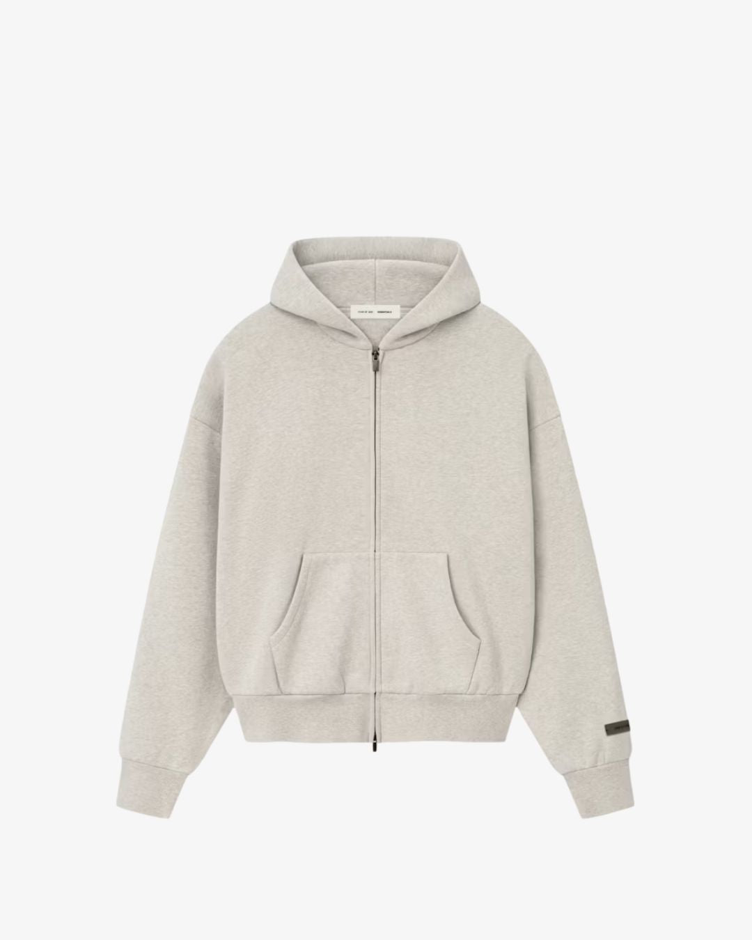 Fear of God Essentials Classic Fleece Zip-Up Hoodie – Heather Stone