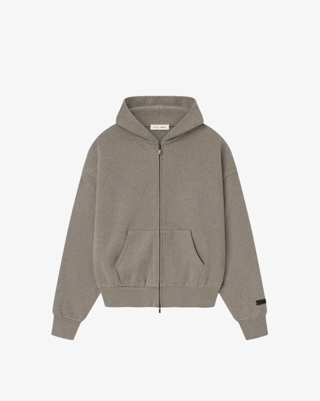 Fear of God Essentials Classic Fleece Zip-Up Hoodie – Heather Gray