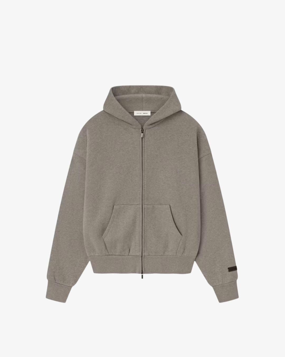 Fear of God Essentials Classic Fleece Zip-Up Hoodie – Heather Gray