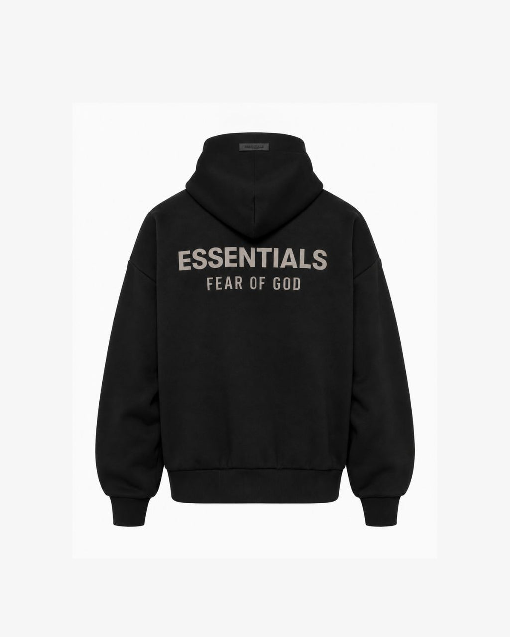 Fear of God Essentials Classic Fleece Zip-Up Hoodie – Black