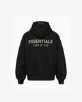 Fear of God Essentials Classic Fleece Zip-Up Hoodie – Black