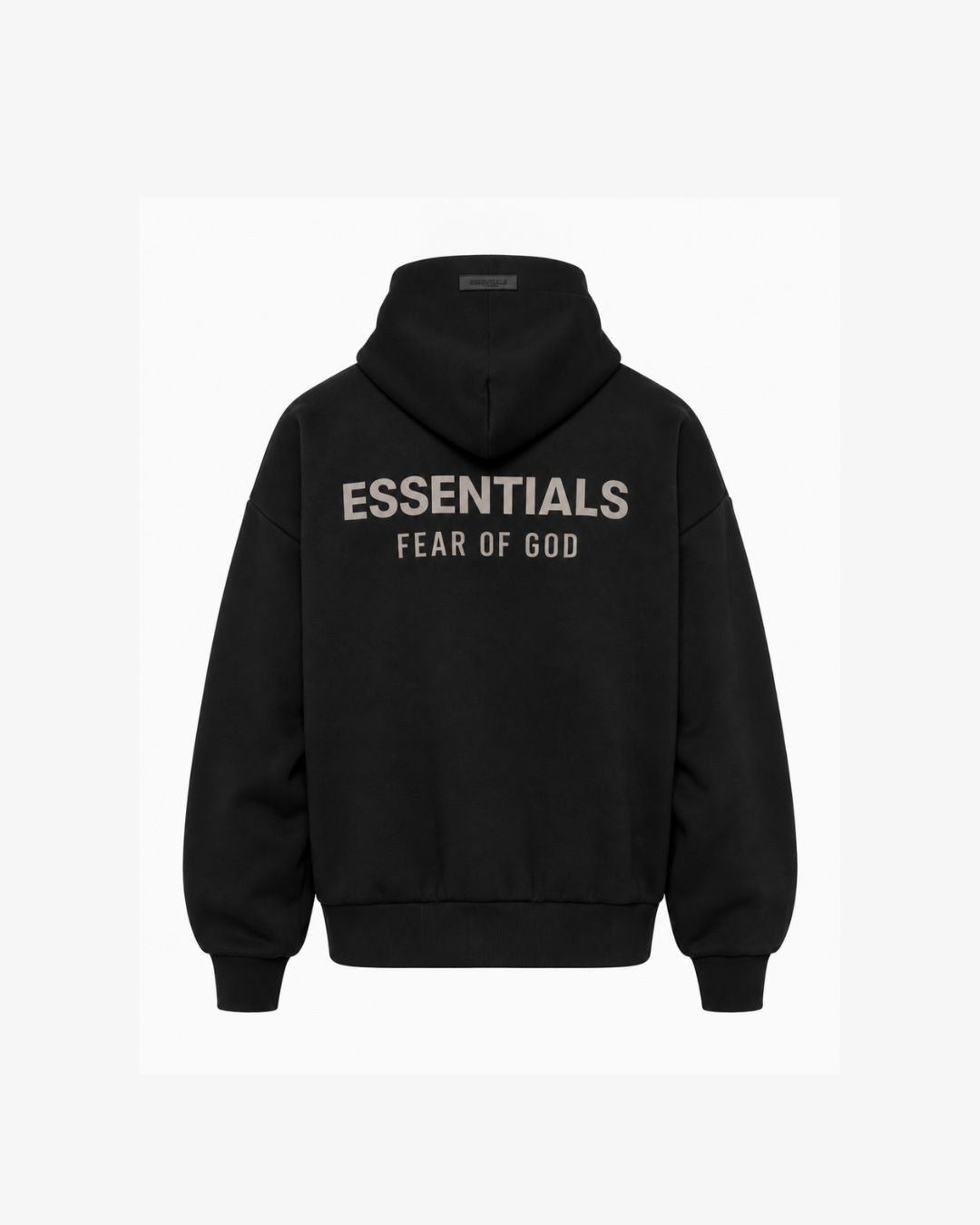 Fear of God Essentials Classic Fleece Zip-Up Hoodie – Black