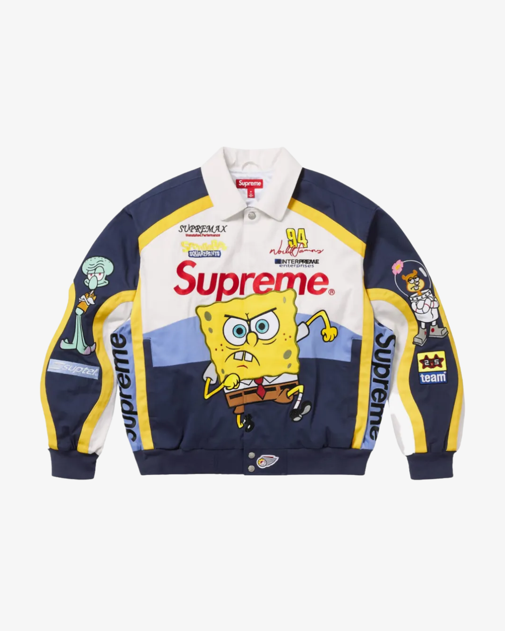 Supreme x Jeff Hamilton x SpongeBob Racing Jacket