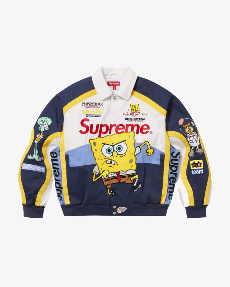 Supreme x Jeff Hamilton x SpongeBob Racing Jacket