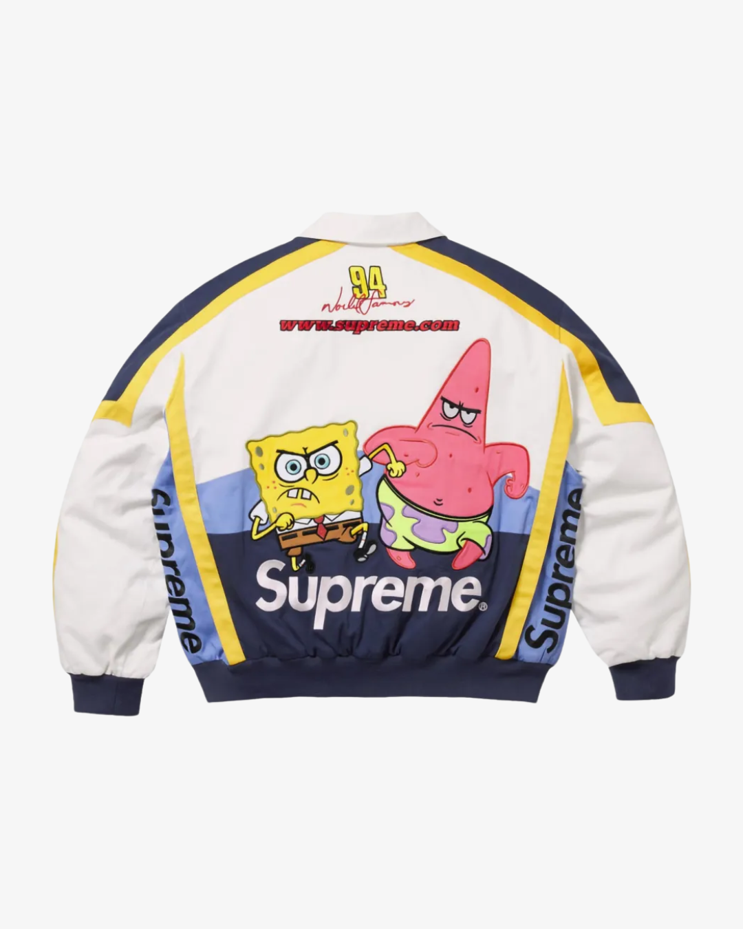 Supreme x Jeff Hamilton x SpongeBob Racing Jacket