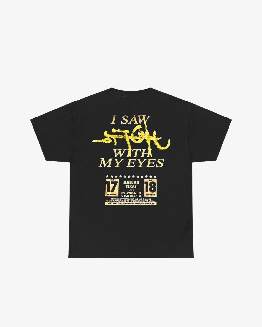 T-shirt Travis Scott Utopia Tour Dallas Texas