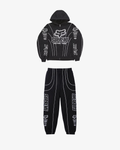 Supreme x Fox Racing Zip Up Hooded Sweatshirt Black