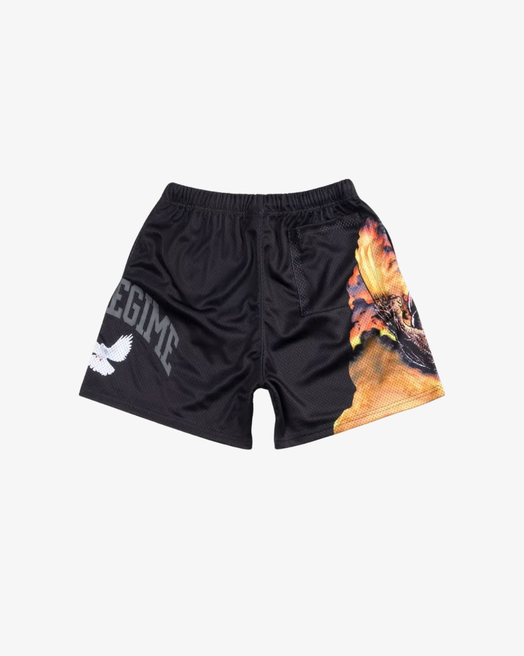 Civil Regime x Wolverine Black Graphic Mesh Shorts