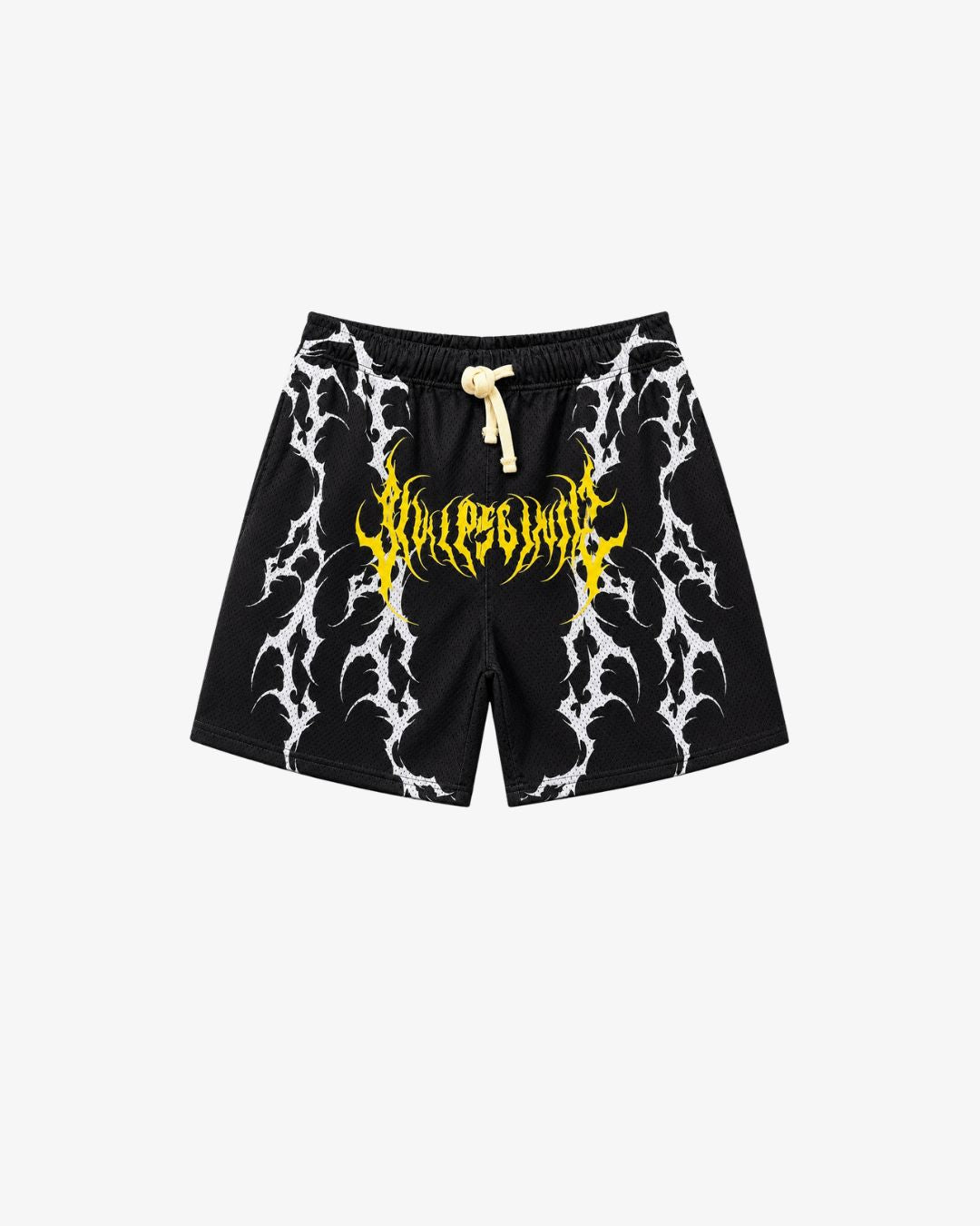 Civil Regime x Wolverine Tribal Black Mesh Shorts