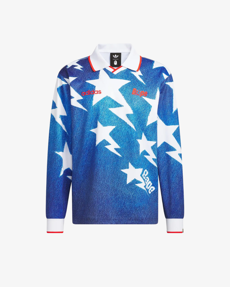 adidas x BAPE LSL Star Jersey 'Medium Blue Denim'